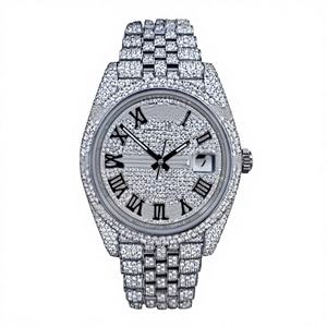 Men's <b>Mechanical</b> <b>Watch</b> High-quality Design Moissanite Classic Stylish Automatic <b>Watch</b> Stainless Steel Glass 10 Bar Water - Product Image 1