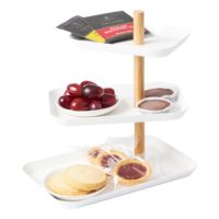 Plateau à accessoires à 3 niveaux Home Rin, porte-bijoux et organisateur de rangement en métal avec accents en acier