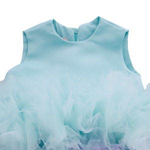 Robes de mariée en dentelle florale moderne de haute qualité, conçues sur mesure, pour filles nouveau-nées de 1 an, enfants, printemps, en mousseline de soie, superposées, mini - Product Image 6