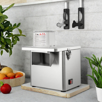 YUMO Hachoir et trancheuse à légumes électrique commerciale en acier inoxydable 304, moteur sans balais, tension universelle 200W