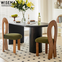 WISEMAX MÖBEL moderne Designer möbel grüner Samts toff Holzbeine Esszimmers tuhl Set Esszimmer möbel für Home Cafe