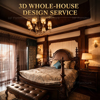 Servicio de Diseño de Interiores de Dormitorios en Mansiones de Lujo, Solución de Muebles Personalizados Modernos y Clásicos, Servicio Profesional de Diseño 3D