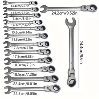Jeu de clés mixtes CR-V personnalisées Clé dynamométrique métrique industrielle à double tête de pouce Outil à main à cliquet Support OEM
