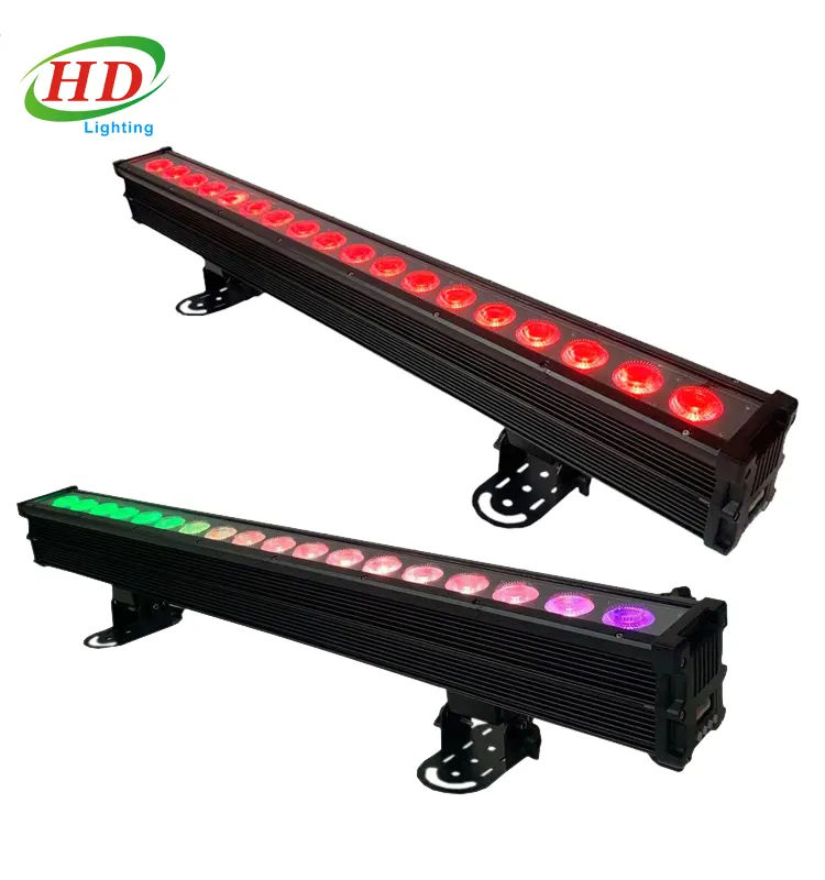 Controllo individuale 18*12w muslimwaterproof Led light bar Wall Washer Bar par light per wedding event disco club