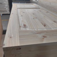 Portes intérieures simples en bois de pin plaqué MDF pour la chambre à coucher, portes intérieures en bois à une seule feuille