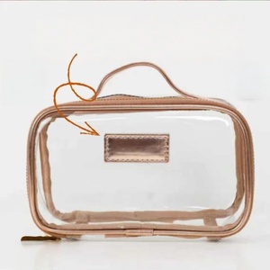 Sacs de voyage imperméables à fermeture éclair, PVC de haute qualité, design personnalisé, trousse de toilette pour femmes, sacs de toilette portables brodés pour femmes - Product Image 5