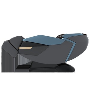 Fauteuil de massage musical de luxe, corps entier, bras robotisé 4D, zéro gravité, usage domestique, bleu et brun foncé - Product Image 4