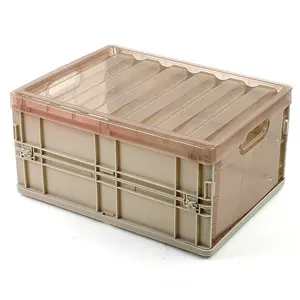 Mini caja de almacenamiento de plástico plegable para compras, cesta organizadora de lavandería, bandejas para almacenamiento al aire libre, cajones