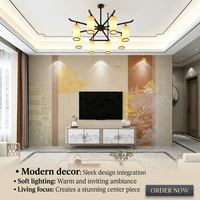 Panneaux en PVC marbré imperméables modernes à haute brillance pour la décoration murale intérieure ; utilisation commerciale et domestique imprimée en 3D