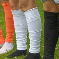 Chaussettes de compression montantes personnalisées bleues pour jeunes, pour le football – Matière Spandex/Nylon
