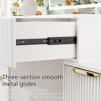 Tocador Moderno de Lujo con Espejo LED de 31.5 Pulgadas, 8 Cajones, Mesa de Maquillaje con Tomacorriente Integrado y Almacenamiento para Dormitorio