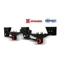 Remorques à suspension pneumatique en acier DARO de haute qualité, certifiées ISO/TS 16949, garantie 1 an, charge utile maximale de 13000 kg, noir/orange