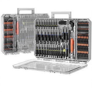 Jeu de 86 embouts à chocs magnétiques en acier au chrome-vanadium, adaptateurs de douilles métriques/SAE, embouts à ailettes de haute qualité et 40acr - Product Image 1