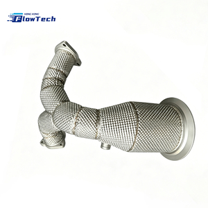 ท่อดาวน์ไปป์สำหรับรถแข่ง Audi S5 B9 F5 3.0T V6 EA839 เชื่อมแบบ TIG ทำจากสแตนเลส 304  ระบบท่อไอเสียแบบไหลสูง พร้อมแผ่นกันความร้อน - Product Image 3
