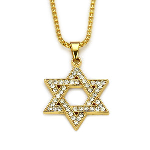 สร้อยคอจี้รูปดาวหกแฉกชุบทอง/เงิน สไตล์ฮิปฮอปสุดฮิต ปี 2026 ดีไซน์ยอดนิยมสำหรับผู้ชาย เครื่องประดับแฟชั่น - Product Image 5