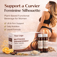 OEM/ODM Naturel Courbé Hanche Maca Plus Gros Agrandir les Hanches et Fesses Produit Booster d'Agrandissement des Fesses Boissons Liquide BBL