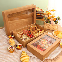 Conteneur Alimentaire en Carton Écologique pour Plats à Emporter, Boîte à Gâteaux en Plastique, Emballage de Livraison pour Restaurant, Boulangerie, Baklava et Sushis