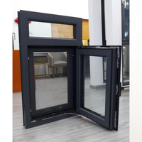 Ventana Abatible de Aluminio con Rotura de Puente Térmico, Drenaje Oculto, Eficiencia Energética, Resistente a Huracanes, para Edificios Altos, con Certificación CE