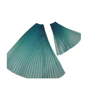 Factory Professional 100% Polyester Microfiber Double Crepe Stripes Jacquard Pleated Chiffon Crepe Fabric For Dress