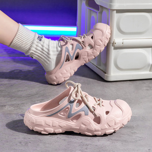 Sandales à enfiler unisexes pour l'été, chaussures aquatiques d'extérieur respirantes, antidérapantes, semelle souple en EVA de 3,5 cm d'épaisseur, blanc, noir, gris - Product Image 3