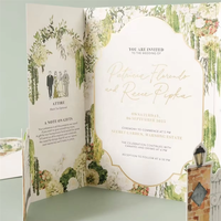 Personnalisation d'invitations de mariage avec enveloppe coulissante, papier couché, idéal pour les planificateurs