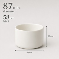 Pot à bougie en céramique blanc minimaliste nordique de taille moyenne