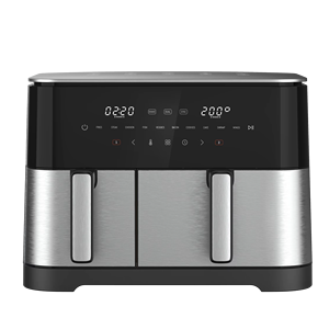 11L Big Capacity Dual-Core Air Fryer Oven Factory Digital Kitchen Appliances Home Sliver Stainless Steel Air Fryer Oven - Product Image 1