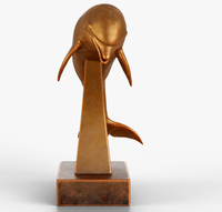 Aangepaste Polyresin Souvenir Dolfijn Bronzen Sculptuur