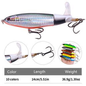 14cm 37g Wobblers Top eau Popper leurre de pêche appât dur rotatif queue souple matériel de pêche <span class=keywords><strong>Whopper</strong></span> <span class=keywords><strong>Plopper</strong></span> - Product Image 2