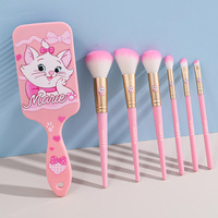 6-teiliges Rosa Marie Katze AristoCats Make-up Pinsel Set Weiche Borsten Kosmetikpinsel Kit für Mädchen Schminkwerkzeuge