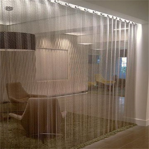 Cortinas Decorativas de Malla Metálica de Aluminio de Estilo Industrial Moderno para Decoración de Paredes Interiores y Exteriores, Panel de Malla Metálica - Product Image 3