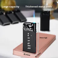 Nouvel allume-cigare coupe-vent en métal moderne avec publicité imprimée rechargeable haut de gamme en gros
