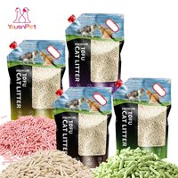 Litière pour chat en tofu de fibres végétales naturelles certifiée BSCI CNAS, 6L 4kg, agglomération rapide, sans poussière, jetable aux toilettes, litière pour chat en tofu biologique