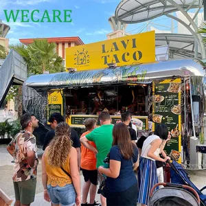 Wecare Australische Normen Pizza Pasta Food Truck Mobiele Koffiebar Salade Burger Food Trailers Volledig Uitgeruste Grill Friteuse