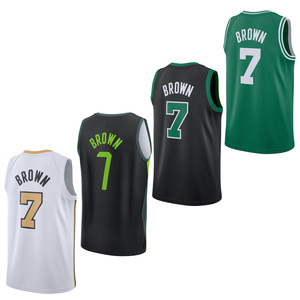 2025 Hommes Boston # 7 Maillots de basket-ball personnalisés en jersey marron, chemises brodées, uniformes pour jeunes, vêtements de sport avec logos - Product Image 1