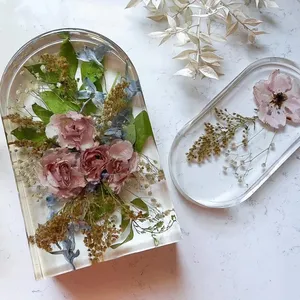 Temizle kabarcık ücretsiz epoksi reçine DIY Flora koruma