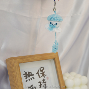 Sáng Tạo handmade bông Crochet Snowman <span class=keywords><strong>Keychain</strong></span> dễ thương mùa đông ngón tay đồ chơi tất cả các tuổi sang Trọng Quà Tặng - Product Image 2