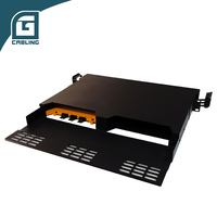 Gcabling Panel de Conexión de Fibra Óptica para Rack, 48 Puertos, 32 Puertos SC Dúplex, Accesorios ODF, 24C SC, 96, 144 Hilos, 19" 1U