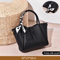 Sac fourre-tout grande capacité en cuir PU grain litchi pour femme, idéal pour les trajets quotidiens