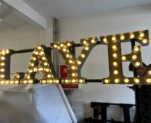Letrero Luminoso Vintage con Bombillas Tipo Marquee, <span class=keywords><strong>Letras</strong></span> y Números Iluminados en 3D, Personalizado para <span class=keywords><strong>Bodas</strong></span>, Decoración de Pared para Fiestas - Product Image 3