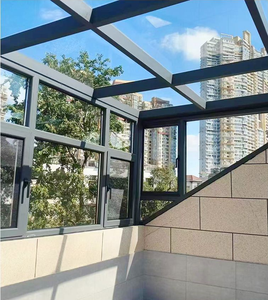 Salle <span class=keywords><strong>de</strong></span> soleil moderne sur pied Toit trempé Extérieur Aluminium Verre Solarium Véranda <span class=keywords><strong>de</strong></span> jardin Cour Fenêtres coulissantes - Product Image 2