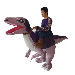 Hot Selling wholesale Customized Dinosaur Suit Blow Up T-rex Costume Terylene Holiday Inflatable Dinosaur Costume