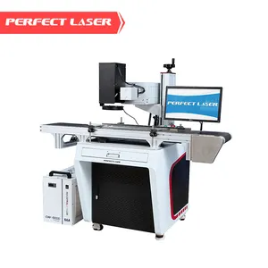 Laser sempurna pemosisian Visual otomatis 3W 5W 10W UV Laser huruf kode batang mesin pengukir Logo dengan kamera CCD