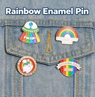 Lot de badges émaillés Fierté LGBTQ Arc-en-ciel, motif OVNI mignon, avec inscription 'I'm in', pour sac, veste, chapeau, jean, accessoires de décoration et collection