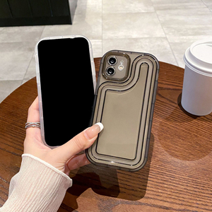 Funda Transparente Minimalista con Diseño de Pista de Carreras Compatible con <span class=keywords><strong>iPhone</strong></span> 17 Pro Max, Estilo Pareja, Delgada, Transparente, Protección Total a Prueba de Golpes - Product Image 2
