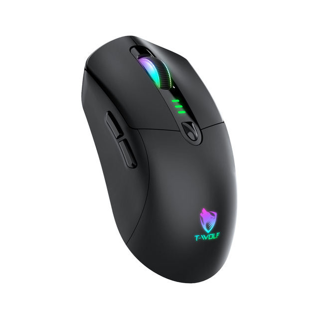RGB Backlit 1Khz Polling Rate 12800DPI Programmable Macro Mice BT+2.4Ghz+Wired Tri-Mode Wireless Gaming Mouse