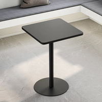 Table de bistrot carrée en fer pour extérieur, revêtement en poudre antirouille, table de salle à manger pour terrasse, café, restaurant, plusieurs couleurs