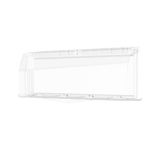 Cache-interrupteur mural étanche IP44 pour quatre prises de chauffage de salle de bain, en PC transparent, adhésif, anti-éclaboussures - Product Image 1