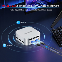 Mini PC Intel N100, Reproductor de Señalización Digital, LPDDR5, LAN Dual, WiFi 5, Windows 11/Linux, Computadora Empresarial, Pantalla para Comercios, Nuevo, 3 Años de Garantía