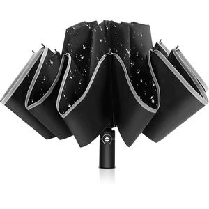 Paraguas Plegable Automático Inteligente de 3 Pliegues, Resistente al Viento, Reflectante y de Seguridad, Precio Económico, Promocional - Product Image 1